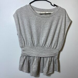 Anthropologie Postmark Knit Peplum Top